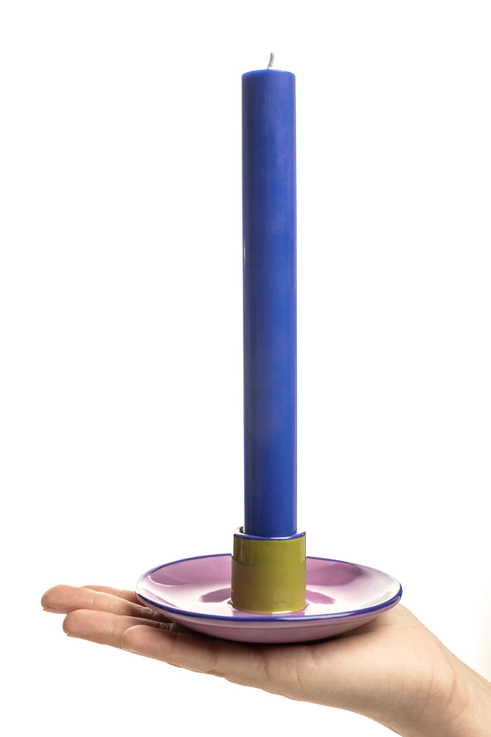 Kerzenhalter COLOURI Violett – Steinzeug - Image 3