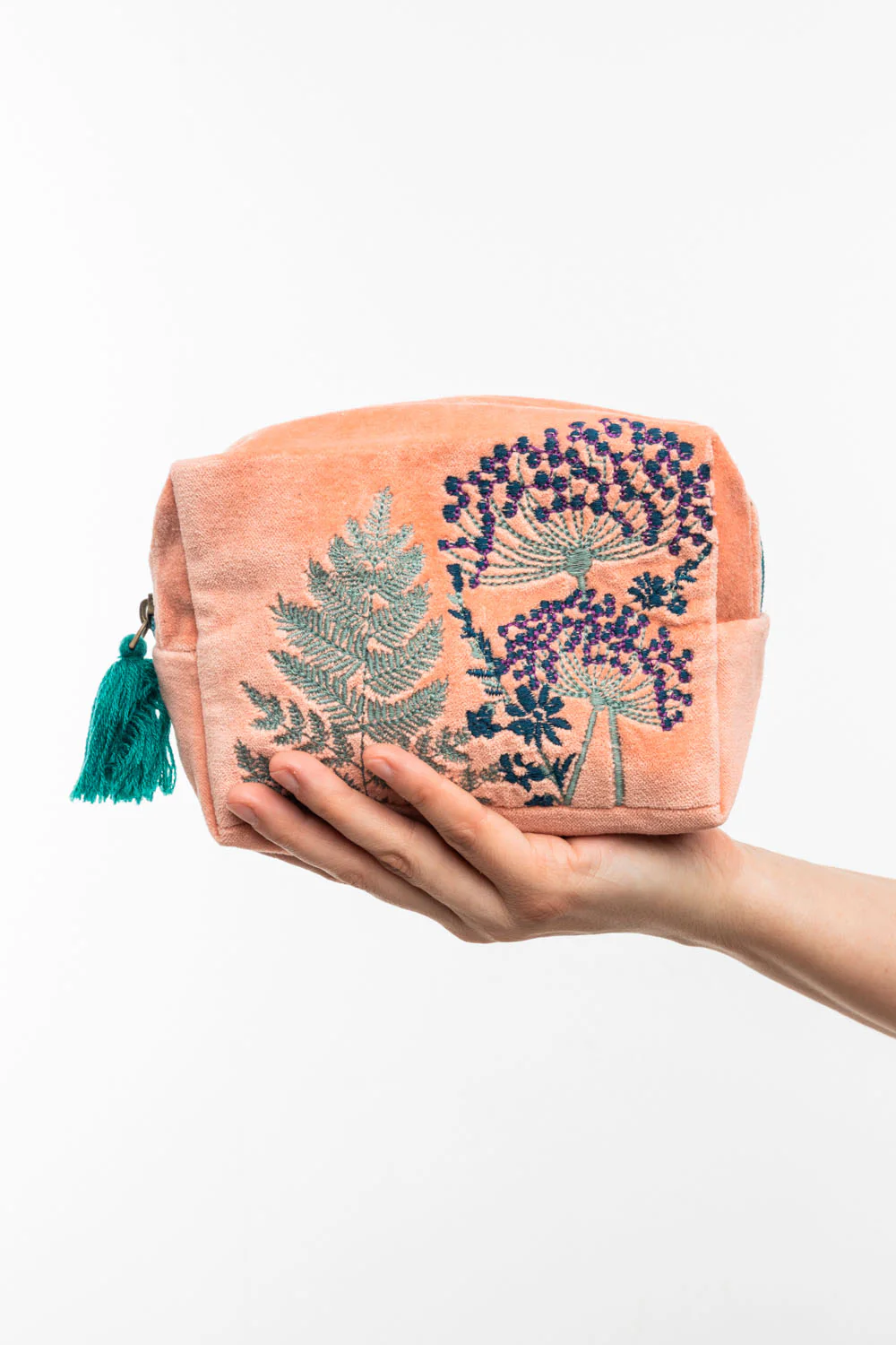 Kosmetiktasche VELVET LEAVES (GOTS) - groß - Image 3