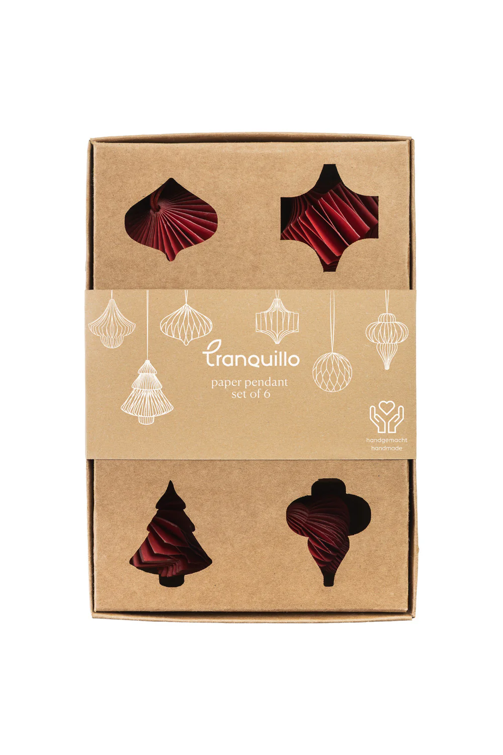 Papieranhänger RED PAPERA 6er-Set – FSC-Papier, 6 x 6 cm - Image 2